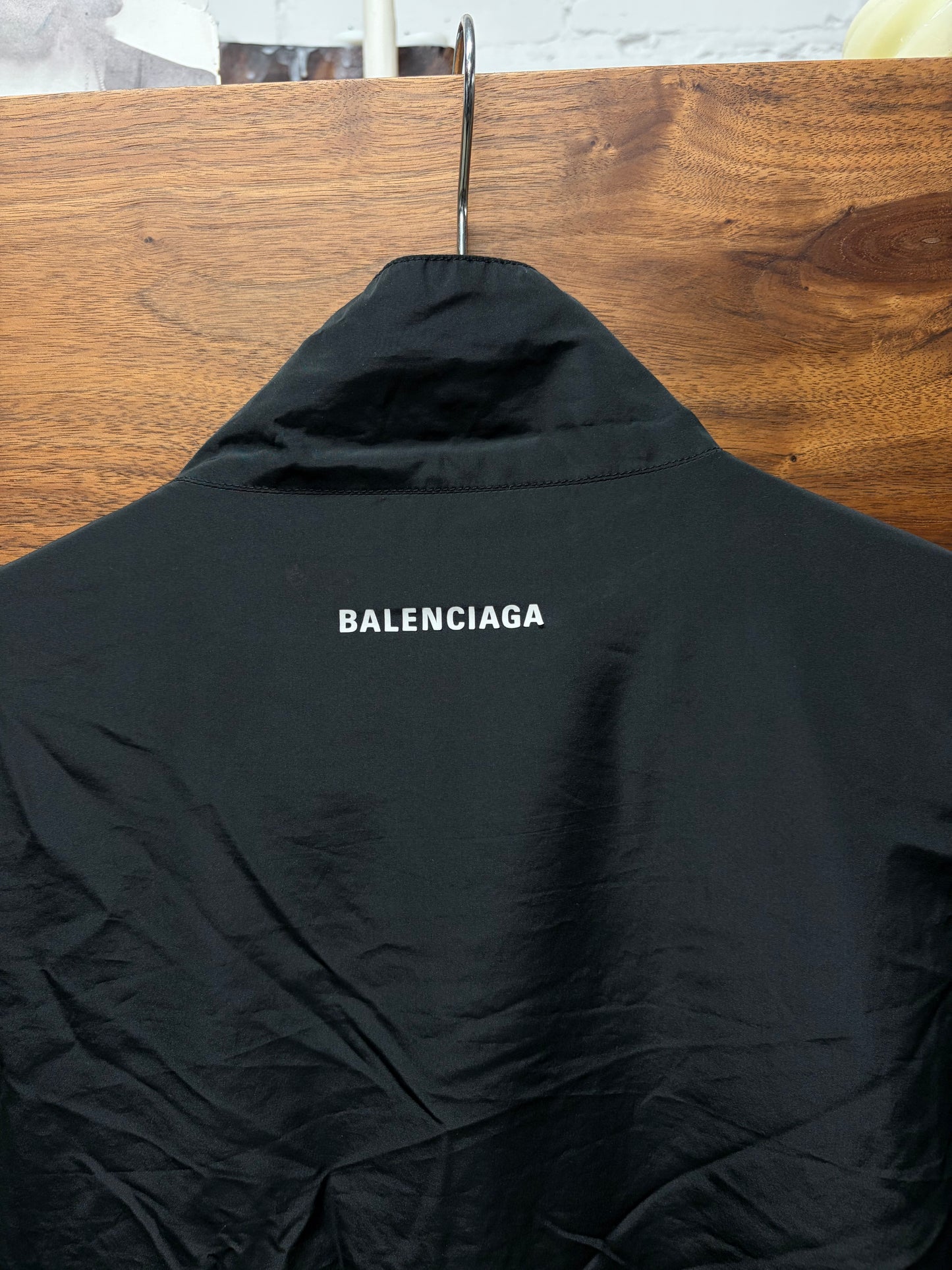 Balenciaga ‘Drop Shoulder’ Zip-Up Oversized Windbreaker Jacket