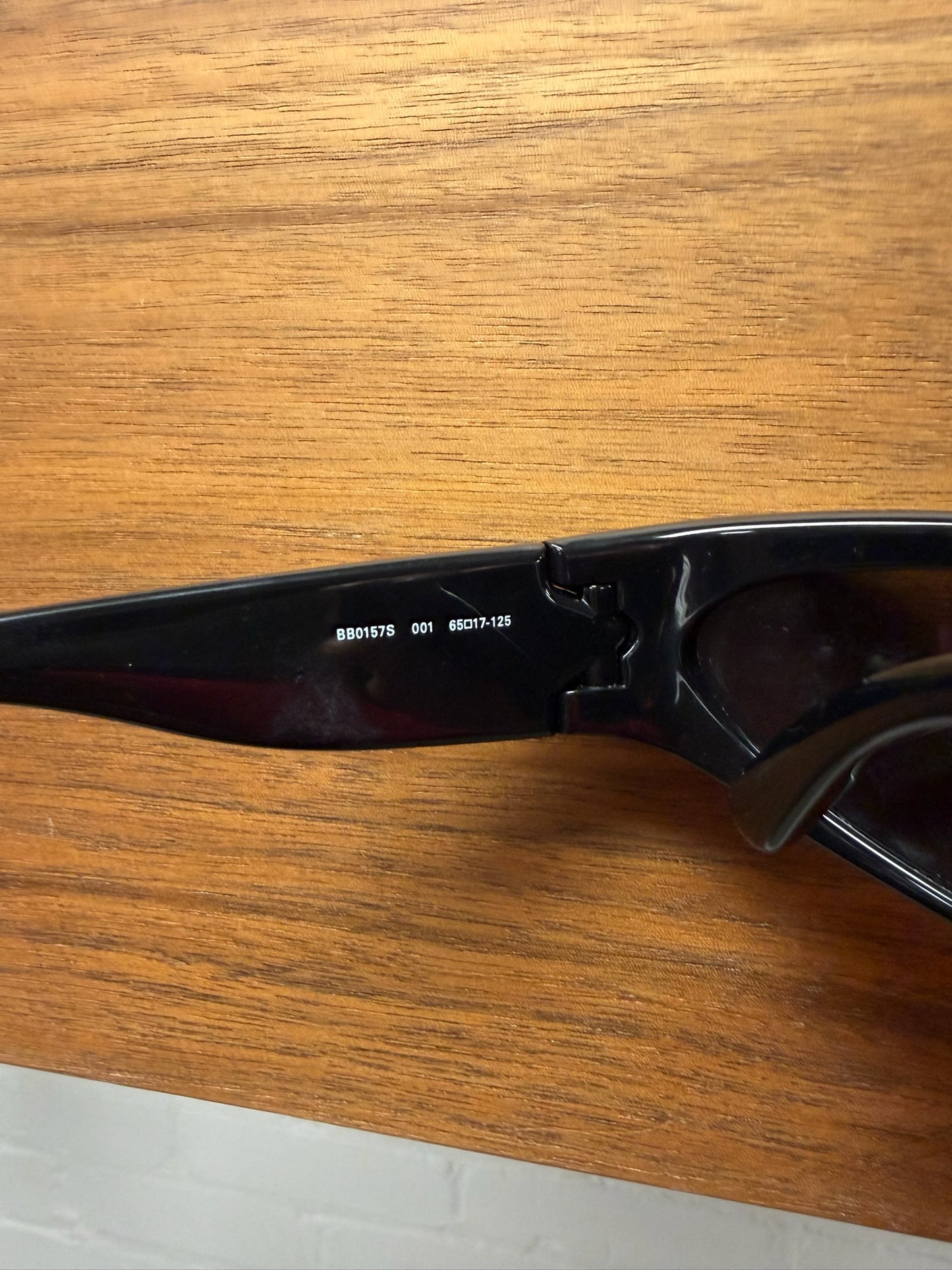 Balenciaga ‘Wraparound’ Black Logo Sunglasses