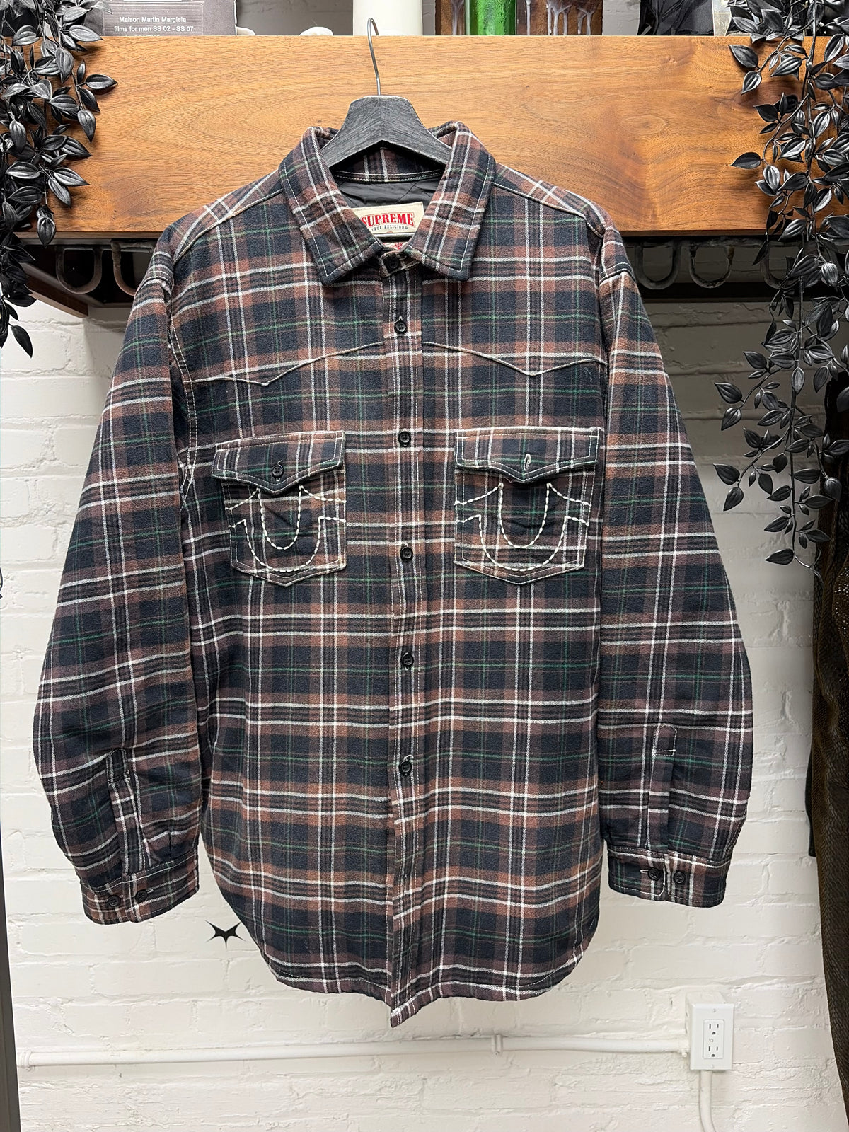 AW2025 Supreme x True Religion Quilted Plaid Flannel