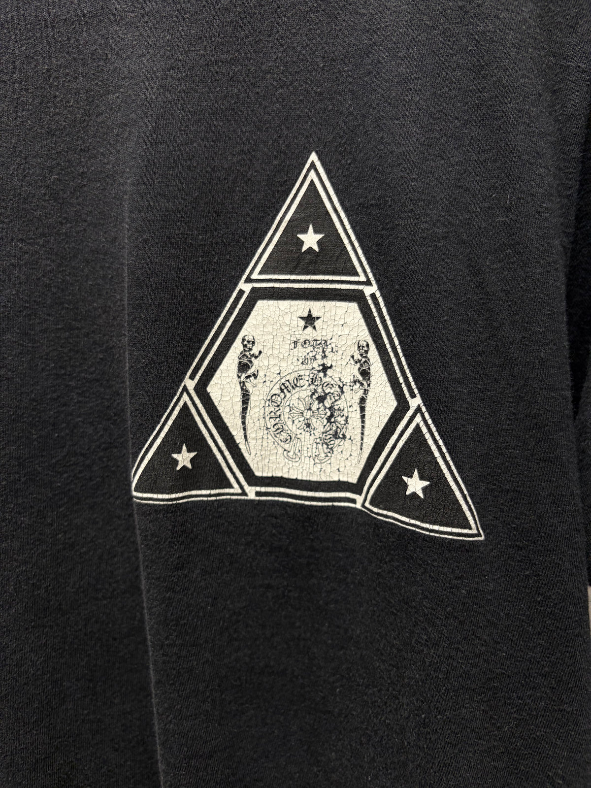 Vintage Chrome Hearts Foti ‘Pyramid’ Black Graphic T-Shirt