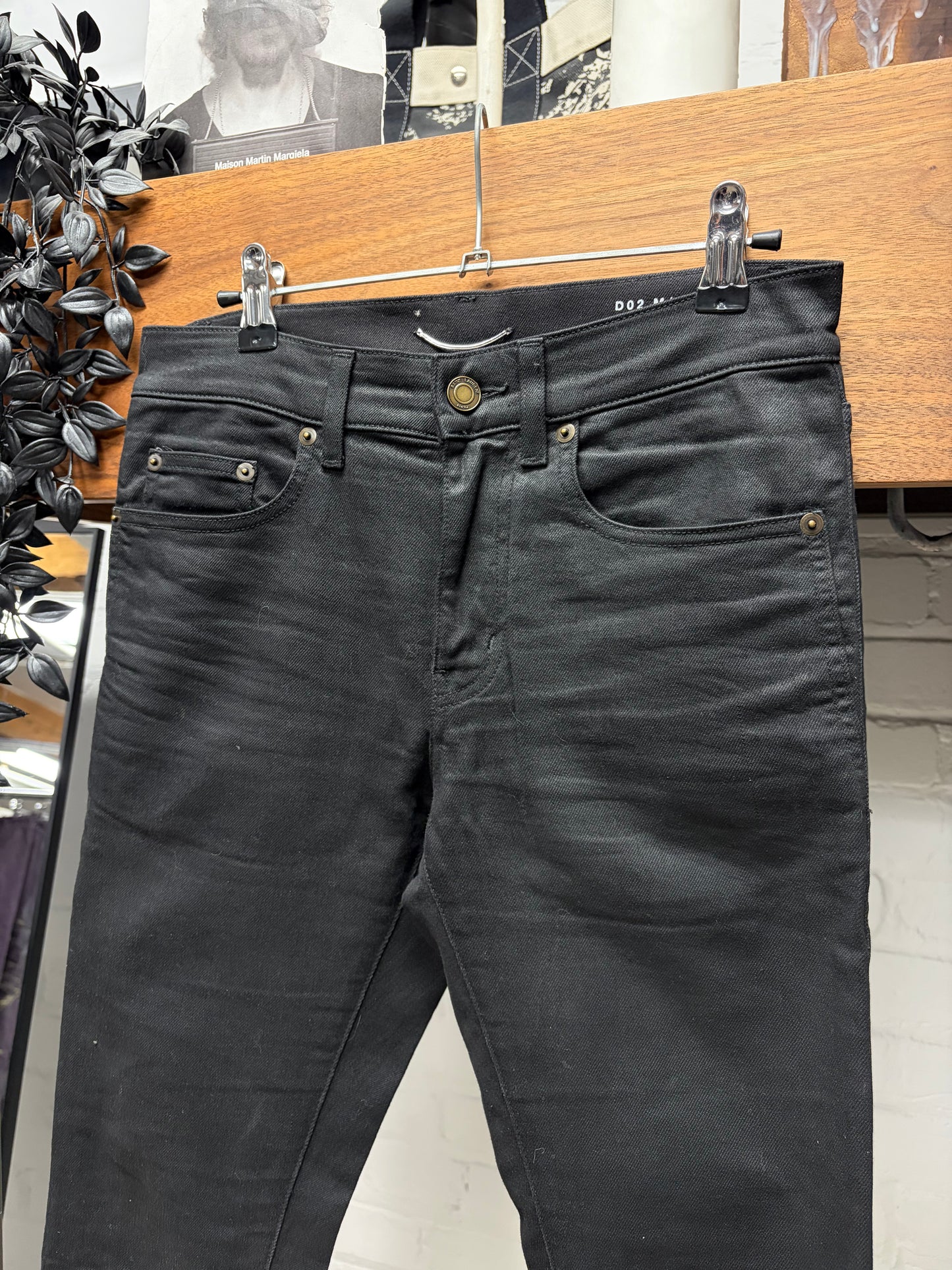 2020 Saint Laurent ‘D02’ Unaltered Black Skinny Jeans