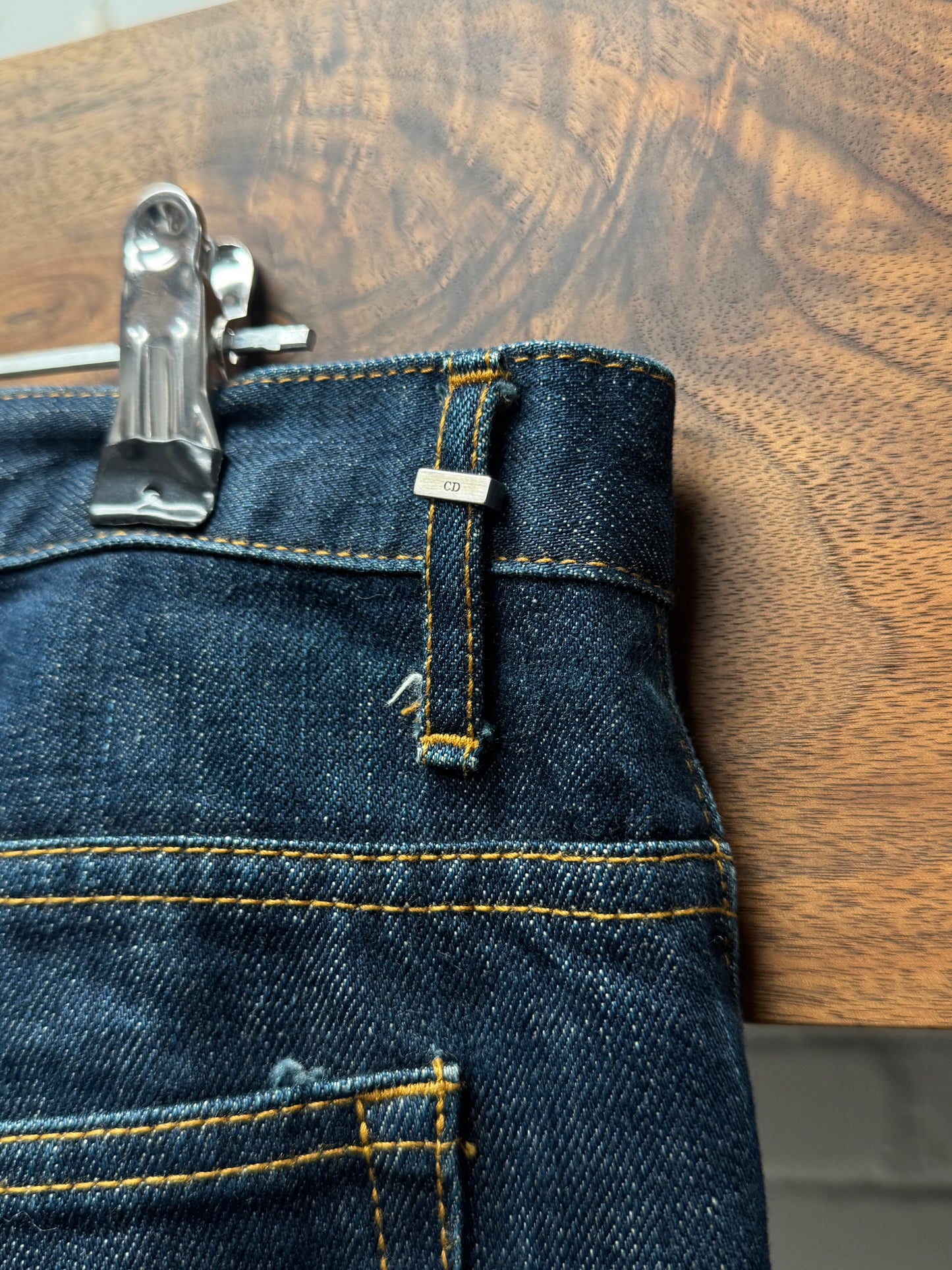 Dior Homme Raw Blue ‘Button Fly’ Skinny Denim