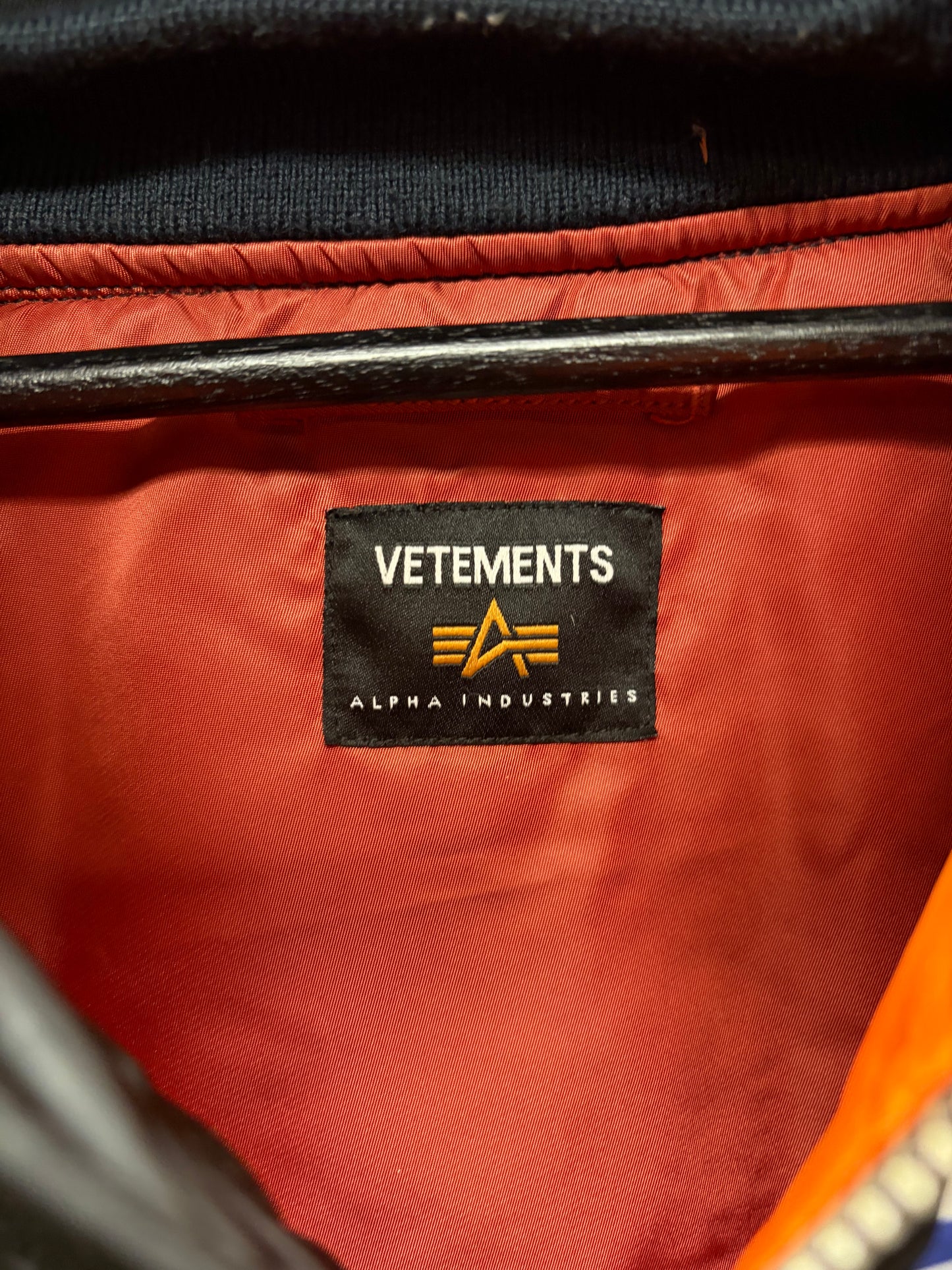 AW2019 Vetements x Alpha Industries ‘Racing’ Moto Patched Bomber Jacket