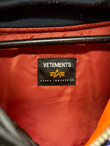 AW2019 Vetements x Alpha Industries ‘Racing’ Moto Patched Bomber Jacket