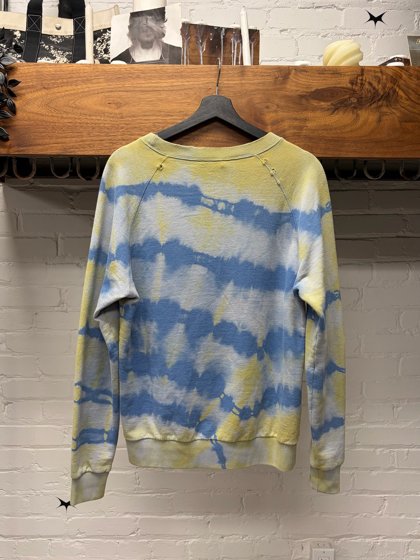 SS2016 Saint Laurent by Hedi Slimane ‘Surf Sound’ Tie Dye Distressed Sweatshirt