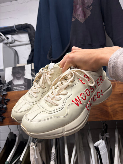 Gucci ‘Rhyton’ Wooster Cream White Low Top Leather Sneakers