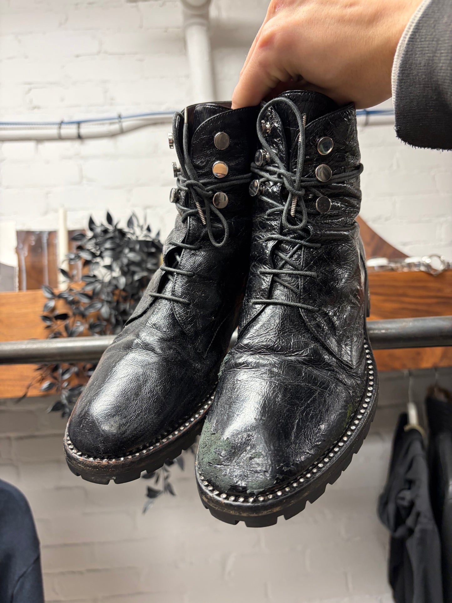 Christian Dior Leather Low Top Ankle Boots