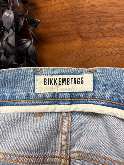 Dirk Bikkembergs Light Washed Blue Distressed Skinny Jeans