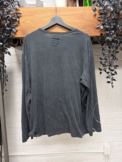 Yohji Yamamoto Black Scandal ‘Skull Graphic’ Lightweight Grey Sweater