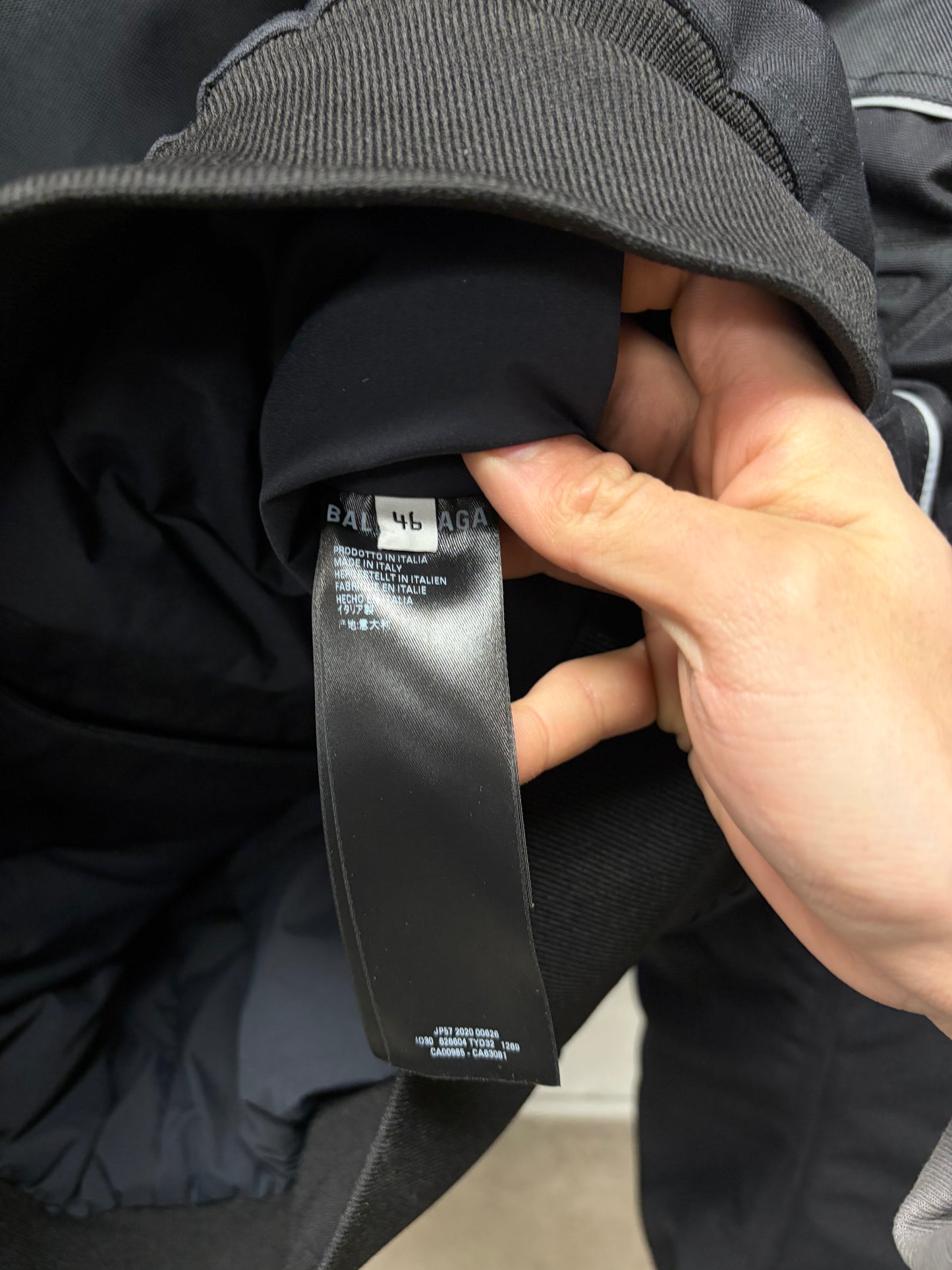 SS2020 Balenciaga Padded ‘Moto Racer’ Black Oversized Jacket