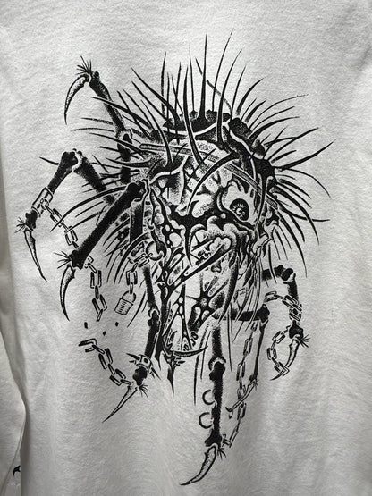 AW2025 Supreme x Yohji Yamamoto ‘Spider’ Graphic White Long Sleeve Shirt