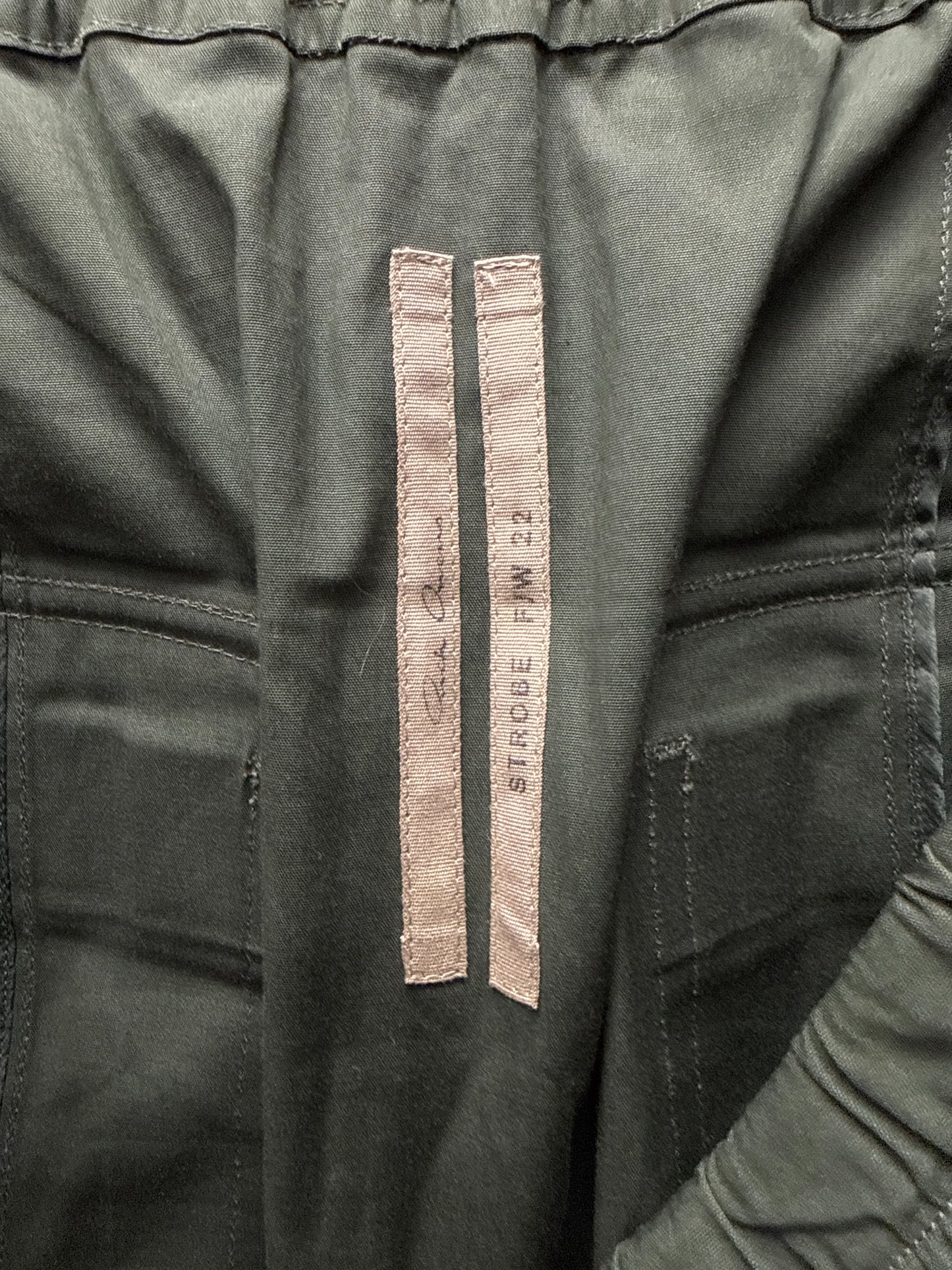 AW2022 Rick Owens ‘Strobe’ Teal Blue Pod Drop Crotch Shorts