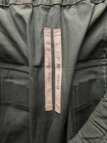 AW2022 Rick Owens ‘Strobe’ Teal Blue Pod Drop Crotch Shorts