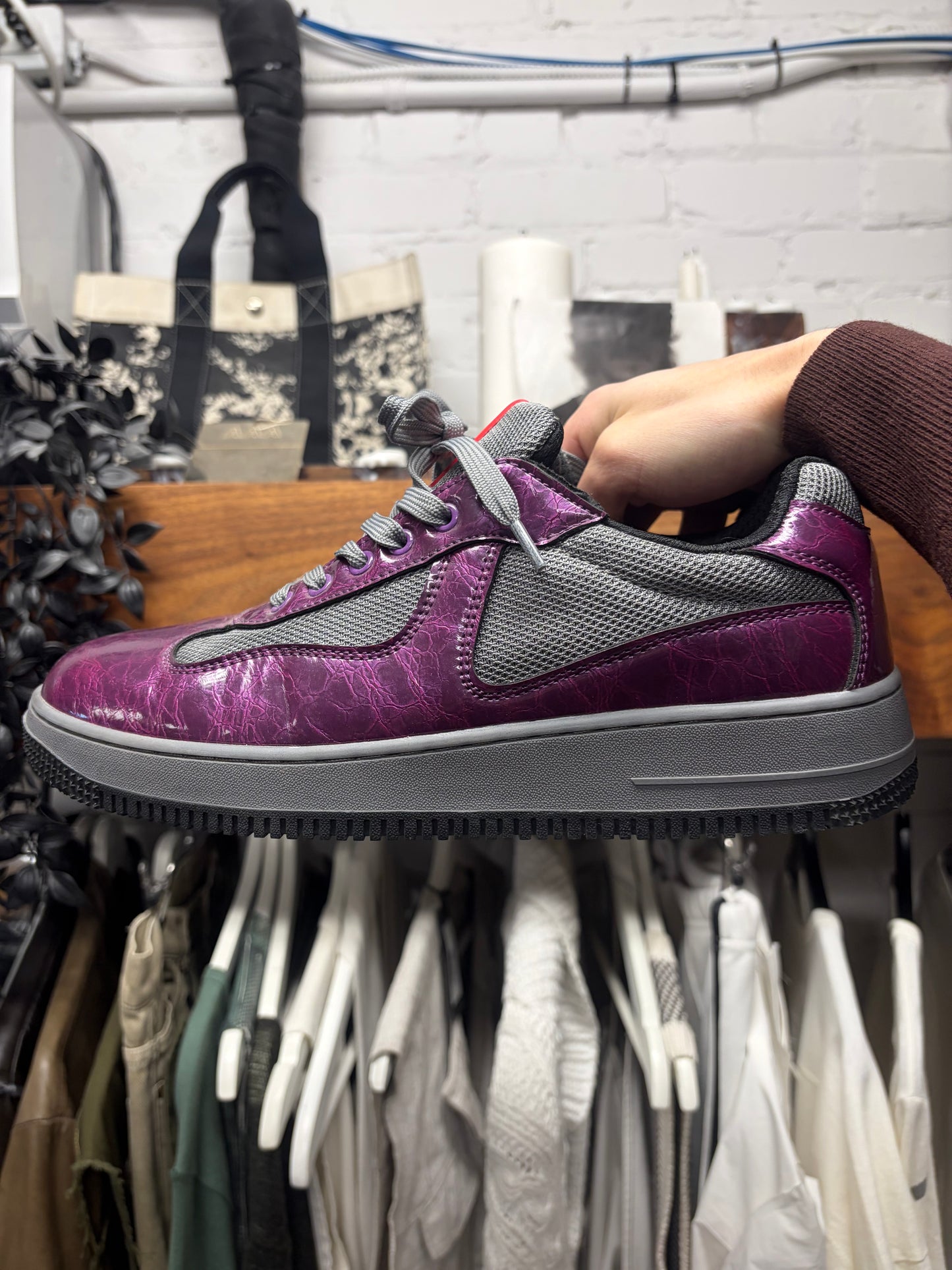 Imran Potato ‘Prada Cup 1’ Purple/Grey Low Top Sneakers