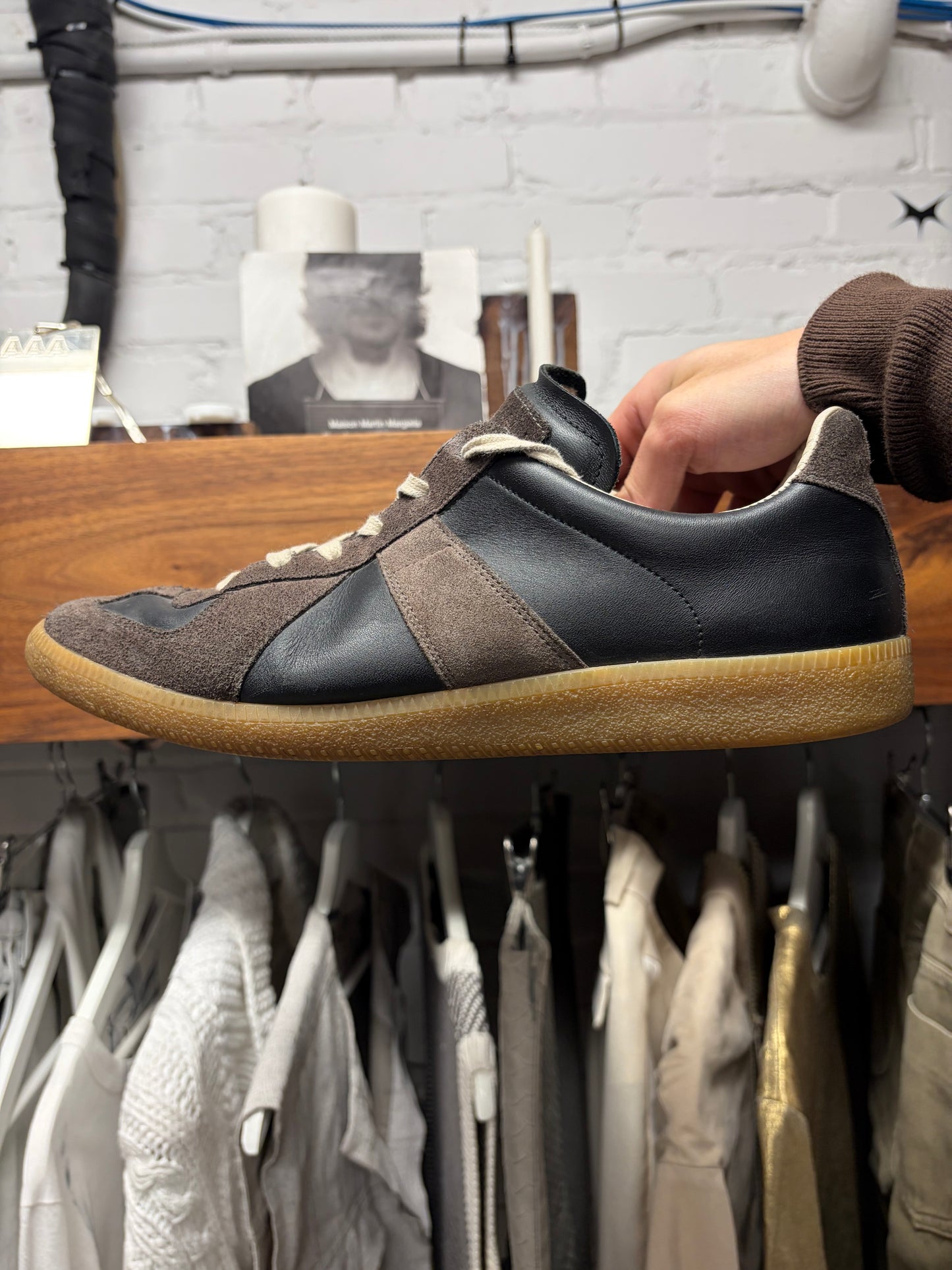 Maison Margiela G.A.T. Brown/Black Low Top Sneakers