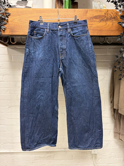 Acne Studios ‘1981’ Raw Blue Wide Leg Denim