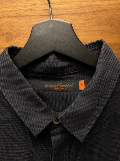 SS2007 Undercover ‘Purple’  Embroidered U Logo Black Button Up Shirt