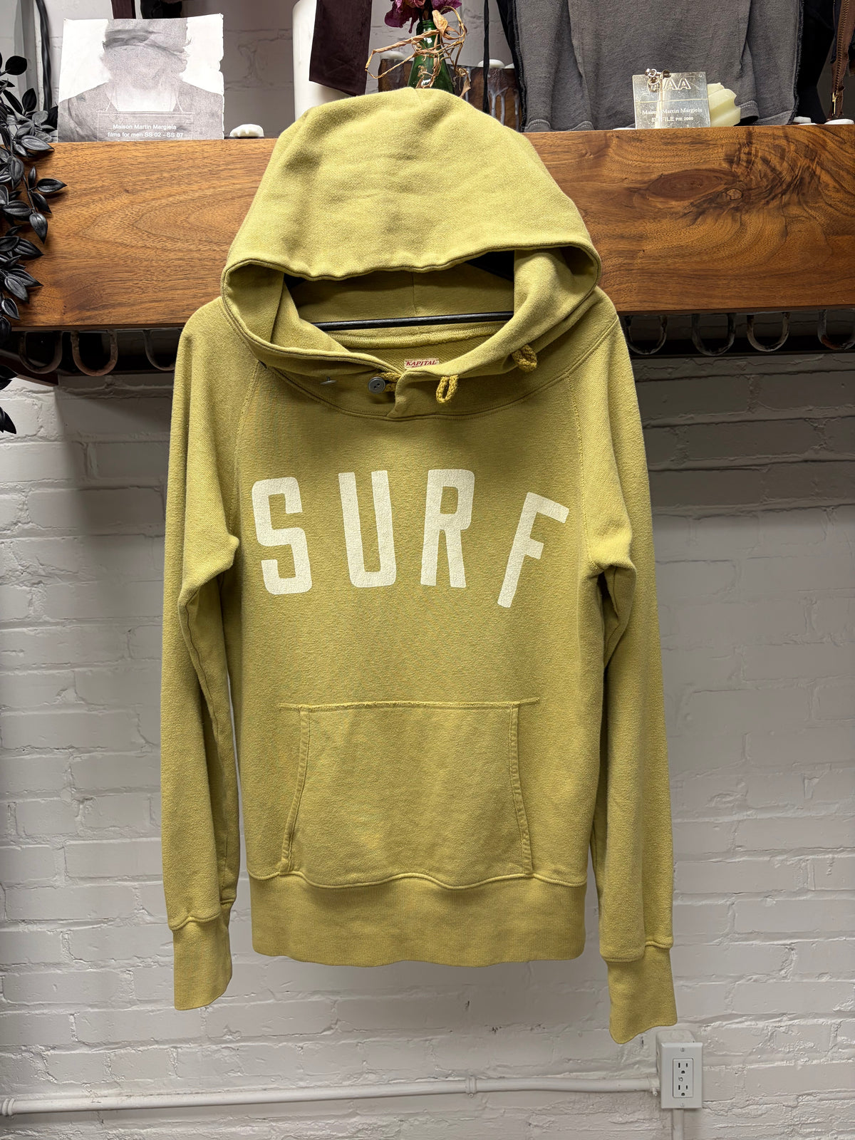 Kapital ‘Surf’ Light Green Cotton Hoodie