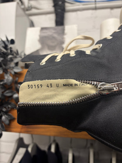 Rick Owens DRKSHDW Black Canvas ‘Ramones’ High Top Sneakers
