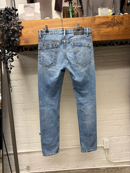 Helmut Lang Classic Blue Washed Bootcut Denim