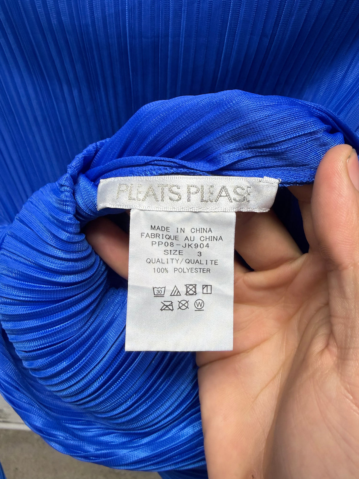 Issey Miyake Pleats Please Blue Long Sleeve Shirt
