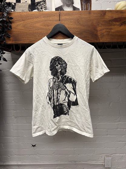 SS2004 Number (N)ine ‘Patti Smith’ Distressed White Graphic T-Shirt