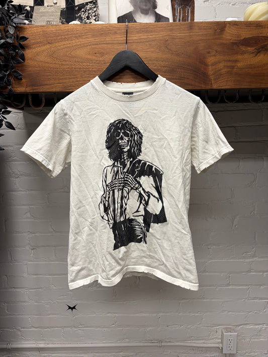 SS2004 Number (N)ine ‘Patti Smith’ Distressed White Graphic T-Shirt
