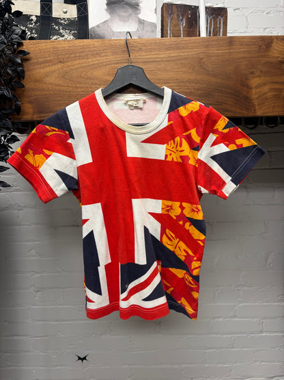 Comme Des Garçons ‘Floral Union Jack’ White Graphic T-Shirt