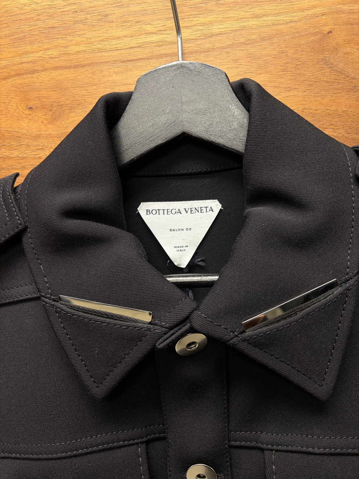 Bottega Veneta ‘Double Calvary’ Black Wool Military Inspired Jacket