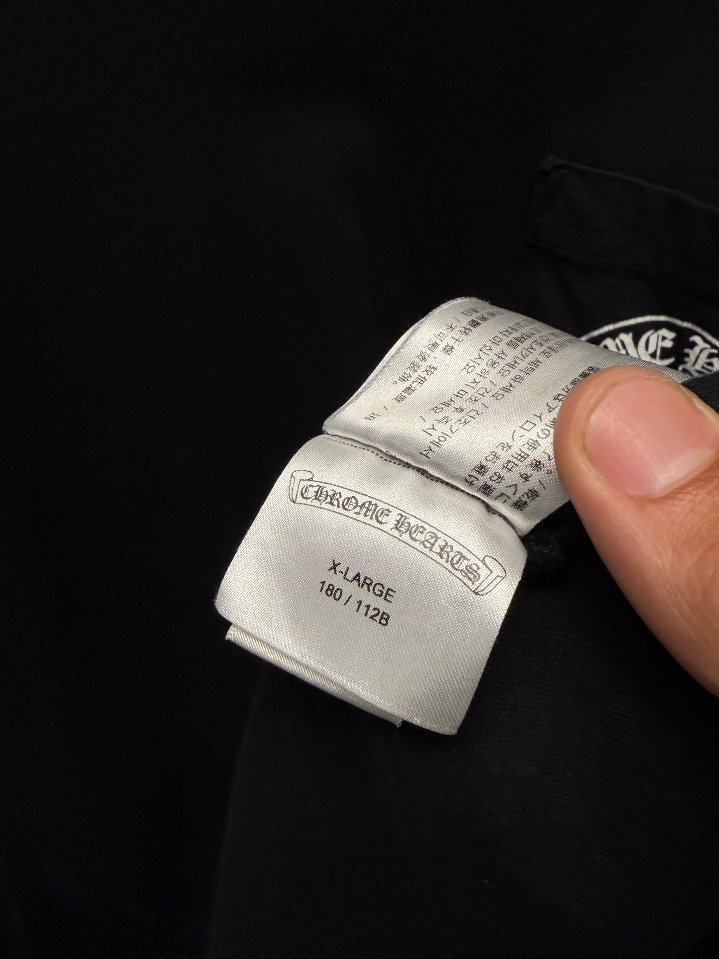 Chrome Hearts ‘Floral Cross’ Black Long Sleeve Horseshoe Logo Shirt