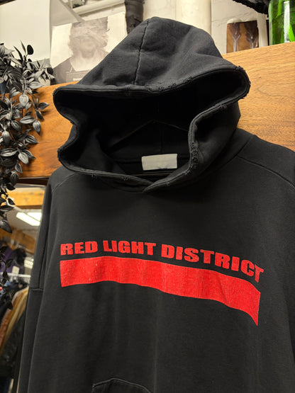 Alexander Digenova ‘Red Light District’ Distressed Black Hoodie