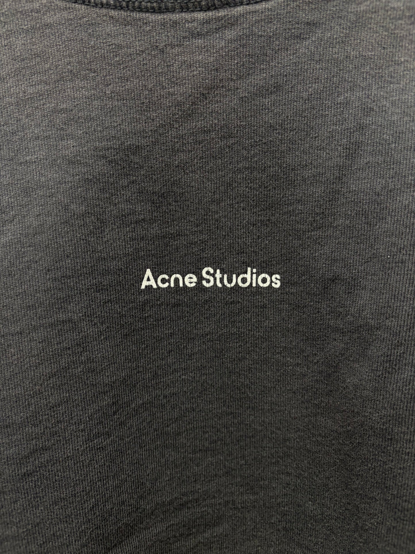 Acne Studios ‘Minimal Logo’ Black Oversized T-Shirt