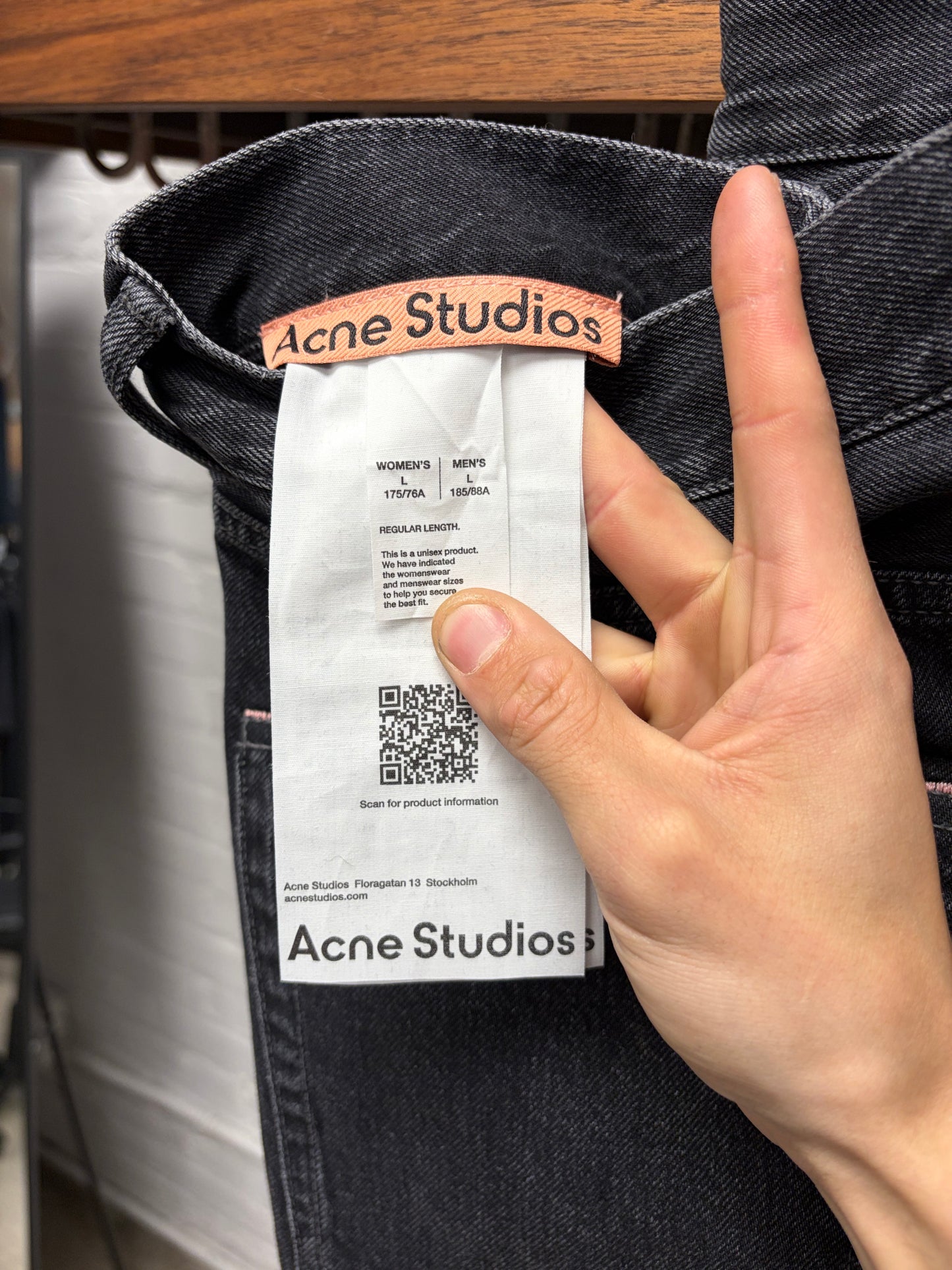 Acne Studios ‘1989 Cut’ Black Wide Leg Denim