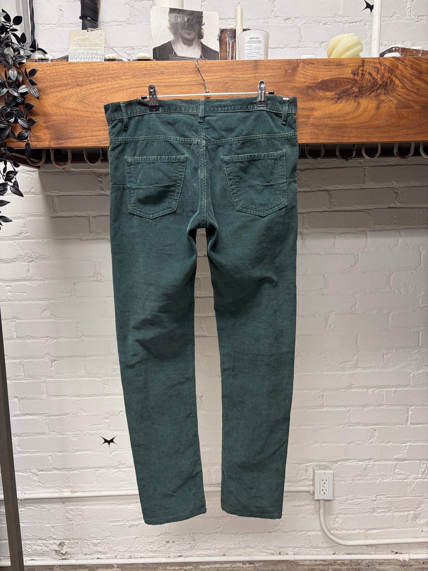 Dior Homme ‘Seafoam Green’ Corduroy Skinny Jeans