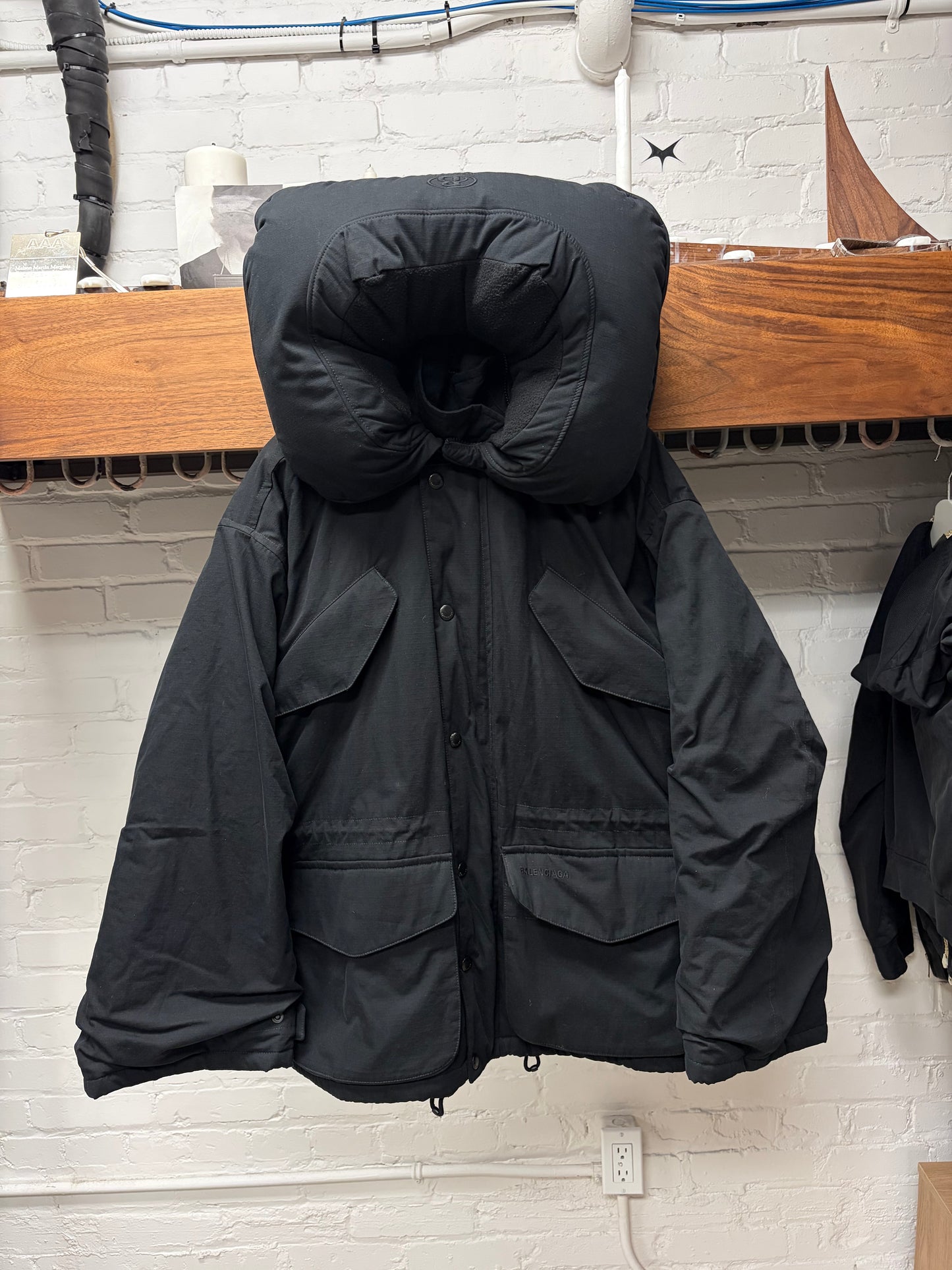 AW2022 Balenciaga Detachable ‘Pillow Neck Military Travel Jacket