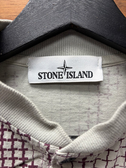 Stone Island ‘Grid Camo’ Red/White Long Sleeve Shirt