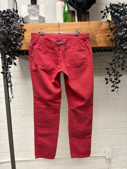 Vintage Jean Paul Gaultier Red Skinny Jeans