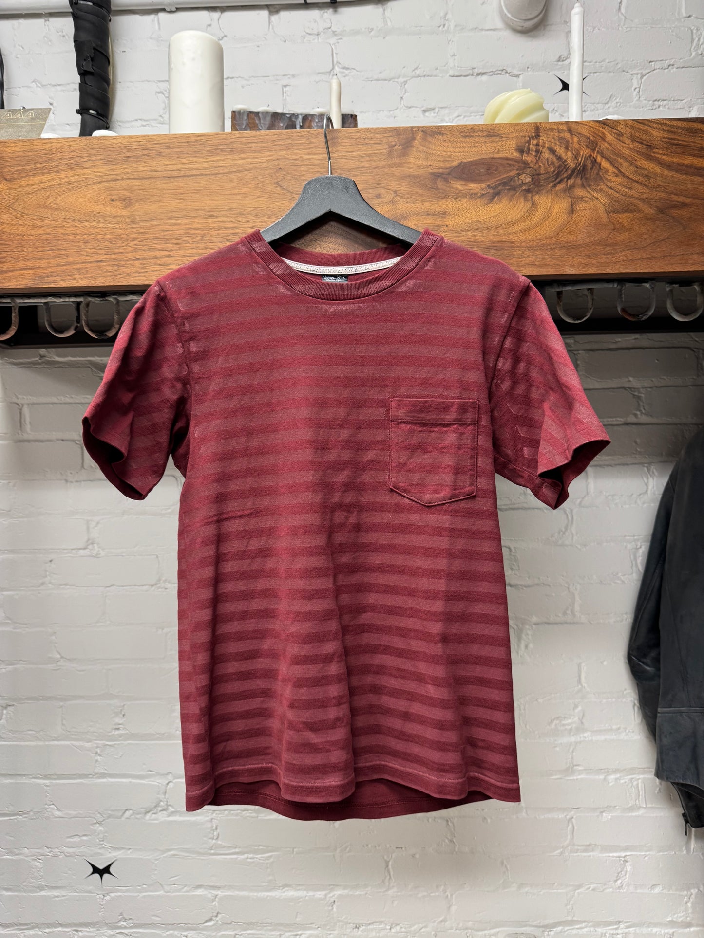 OG Number (N)ine ‘Glitter’ Miyashita Era Red Striped T-Shirt