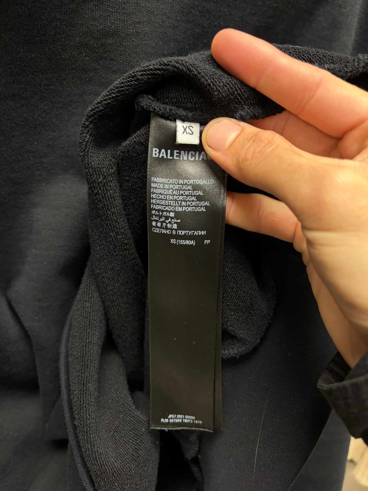 2021 Balenciaga ‘Campaign Logo’ Black Crewneck Sweatshirt