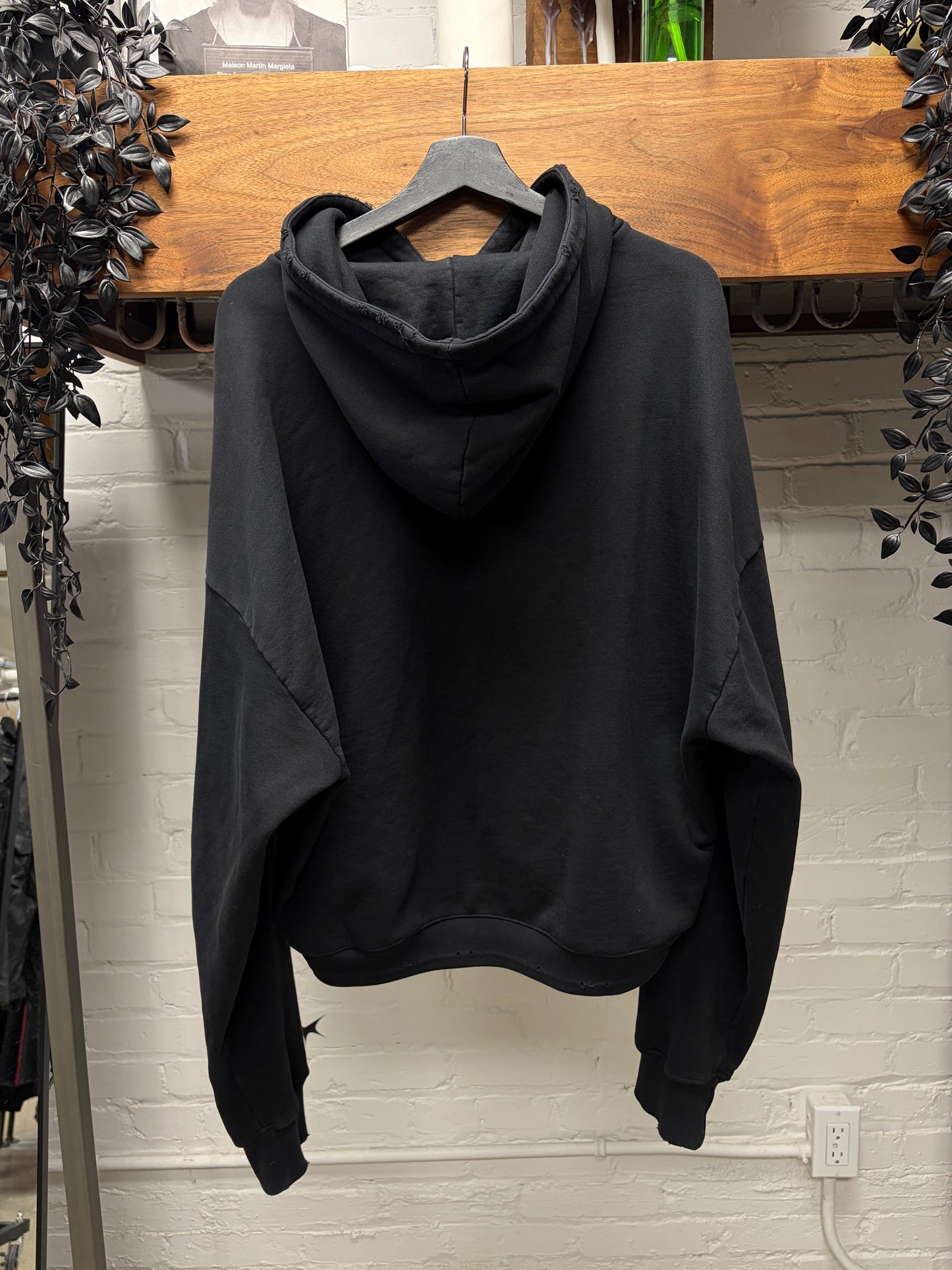 Alexander Digenova ‘Red Light District’ Distressed Black Hoodie