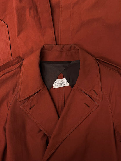 Maison Margiela Line (14) Burnt Orange Floor Length Trench Coat