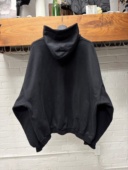 Balenciaga ‘BB Garderobe’ Black Embroidered Logo Hoodie