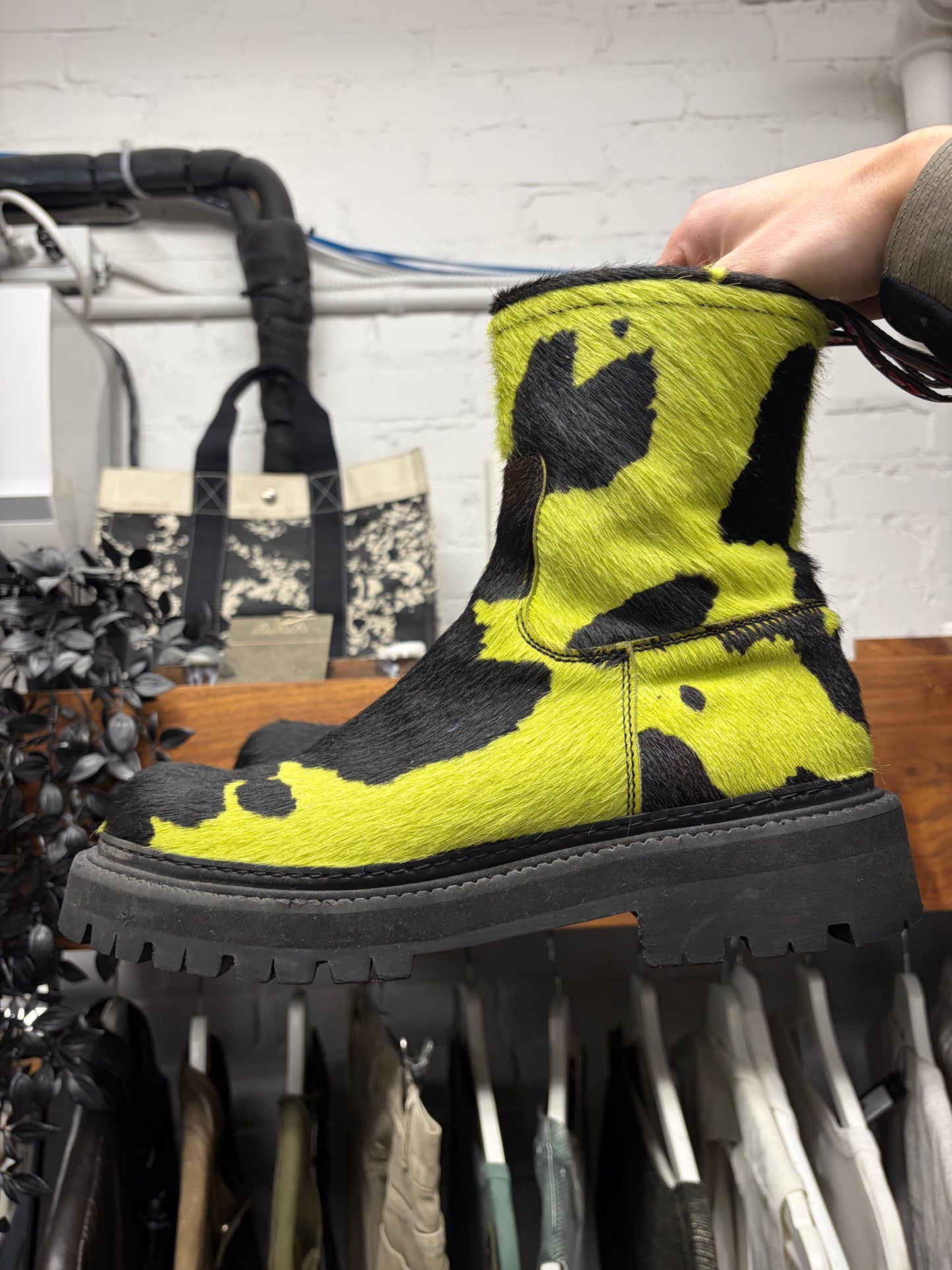 Camperlab ‘Eki’ Pony-Hair Cowhide Ankle Boots