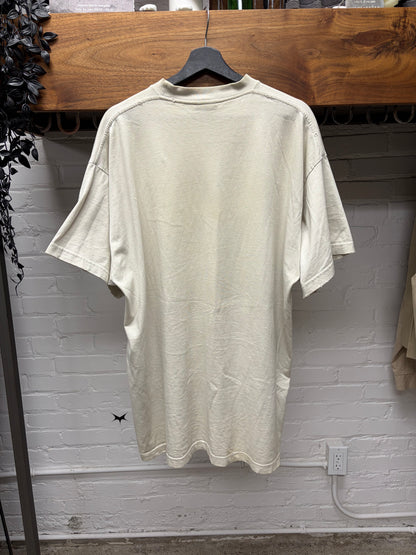AW2022 Balenciaga ‘Be Different’ Apple Logo Oversized White T-Shirt