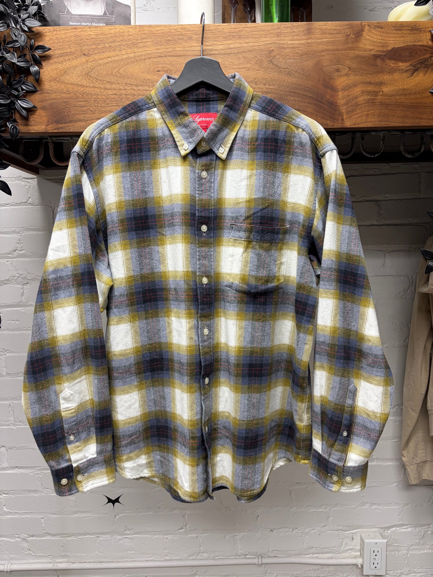 SS2022 Supreme Shadow Plaid Brown/Yellow Flannel