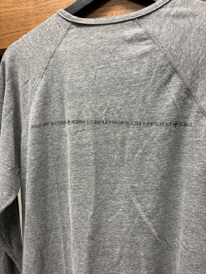 Chrome Hearts Plus Cross ‘Flooded Sleeve’ Grey Henley Cotton Shirt