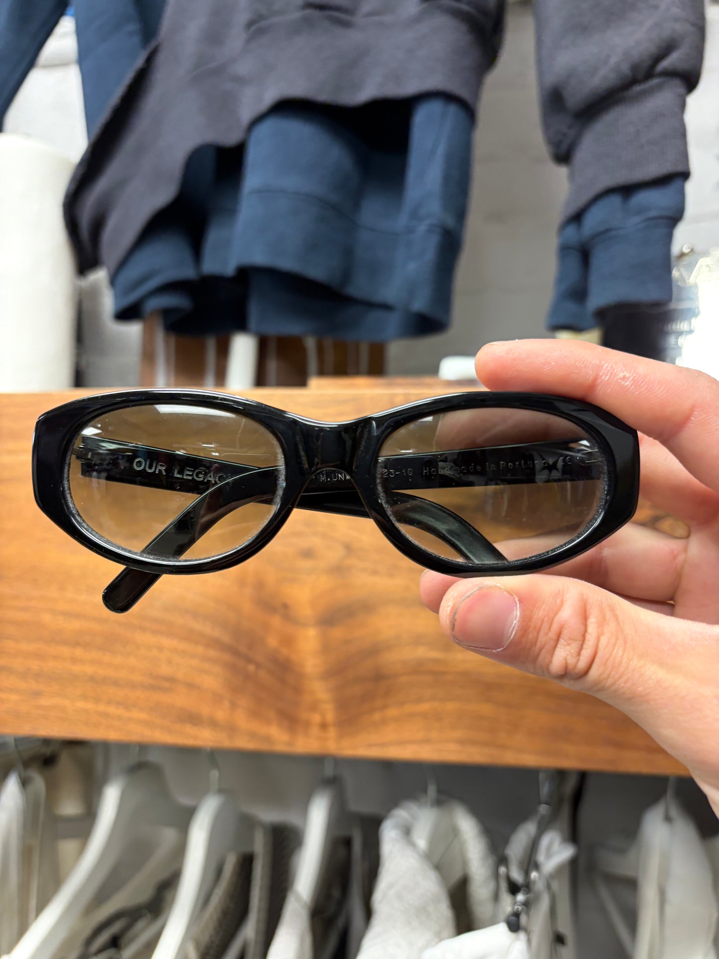 Our Legacy ‘Unwound’ Black Oval Shape Sunglasses
