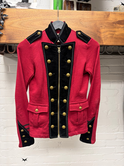 Ralph Lauren Denim & Supply Co ‘Napoleon’ Red/Black Velour Jacket