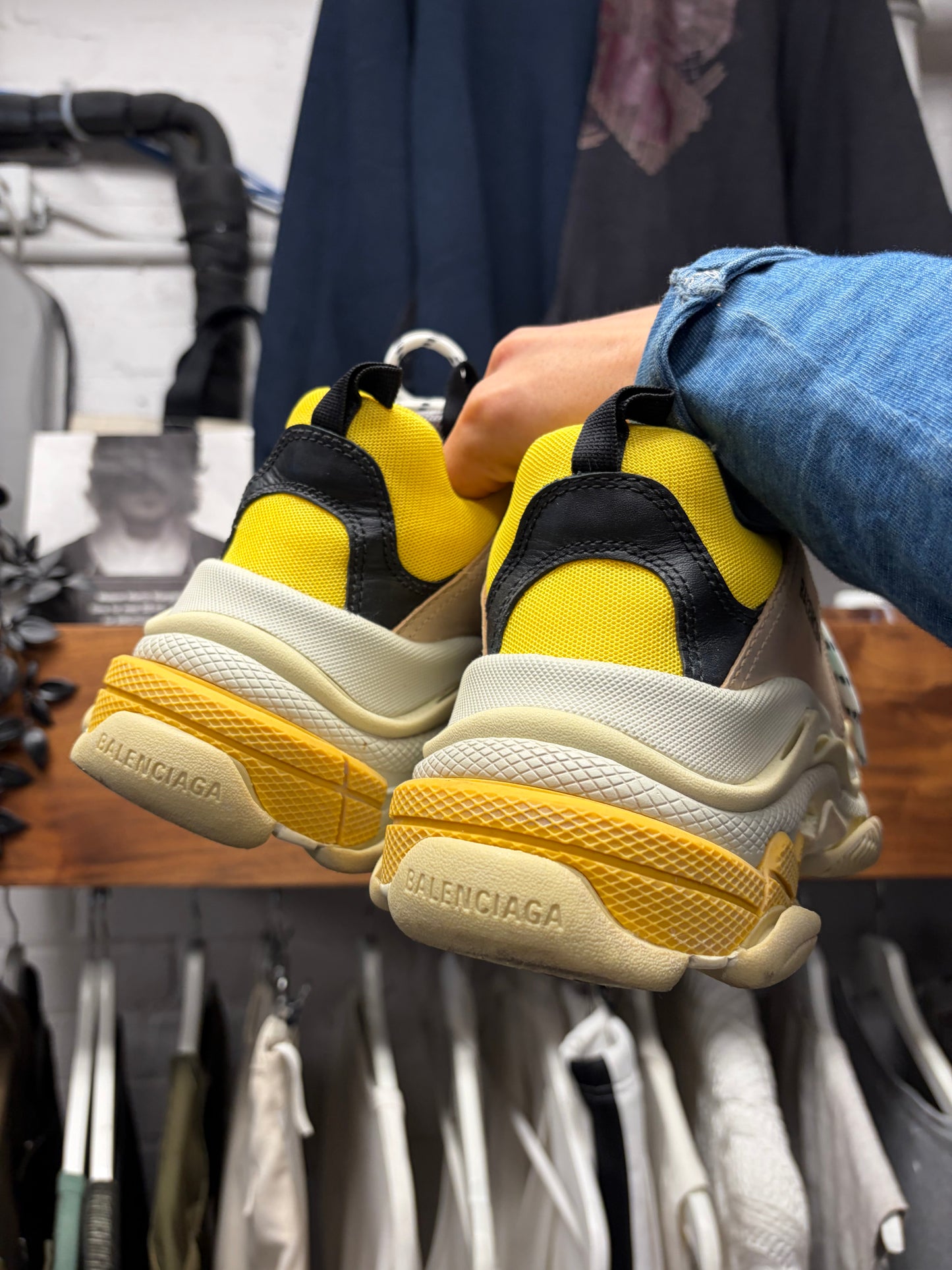Balenciaga ‘Triple S’ OG Colorway Green/Yellow Oversized Low Top Sneakers