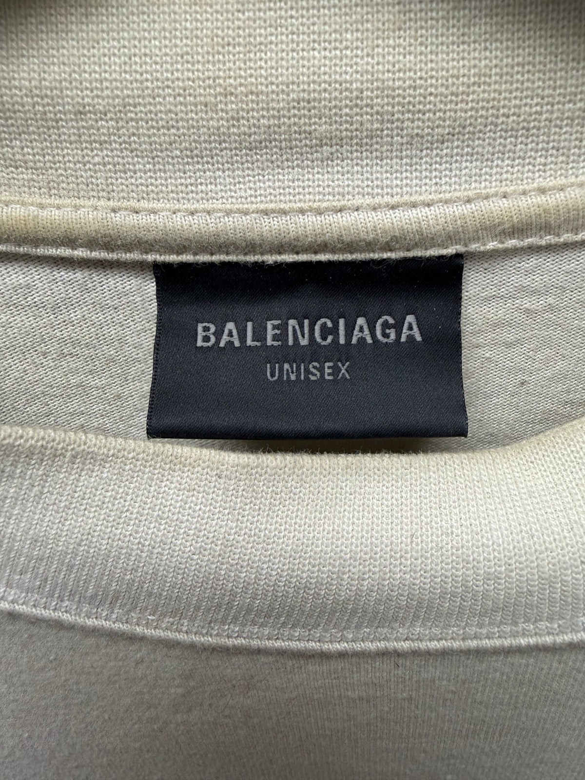 AW2022 Balenciaga ‘Be Different’ Apple Logo Oversized White T-Shirt